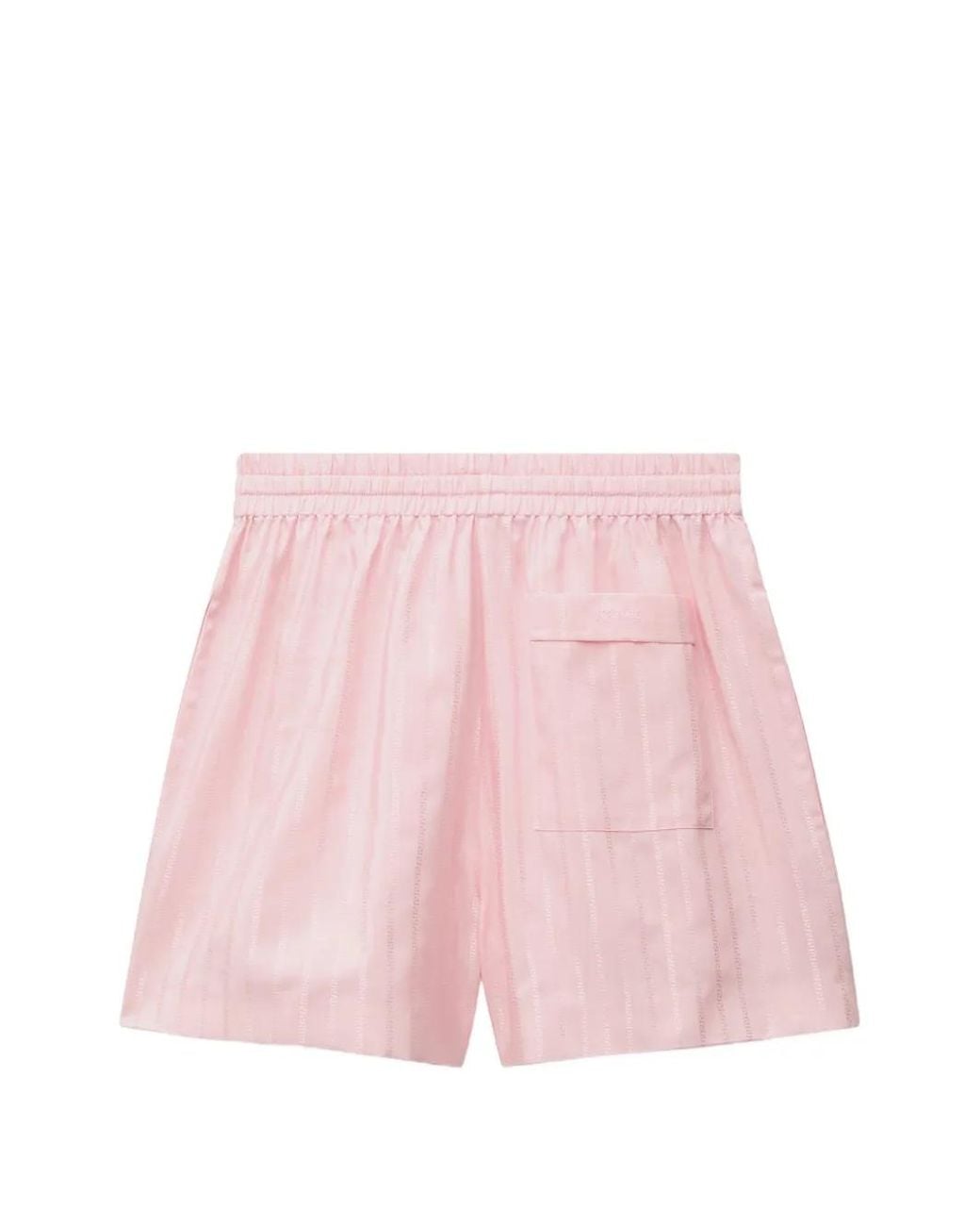 Versace Pink Greca Jacquard Cotton-Silk Shorts