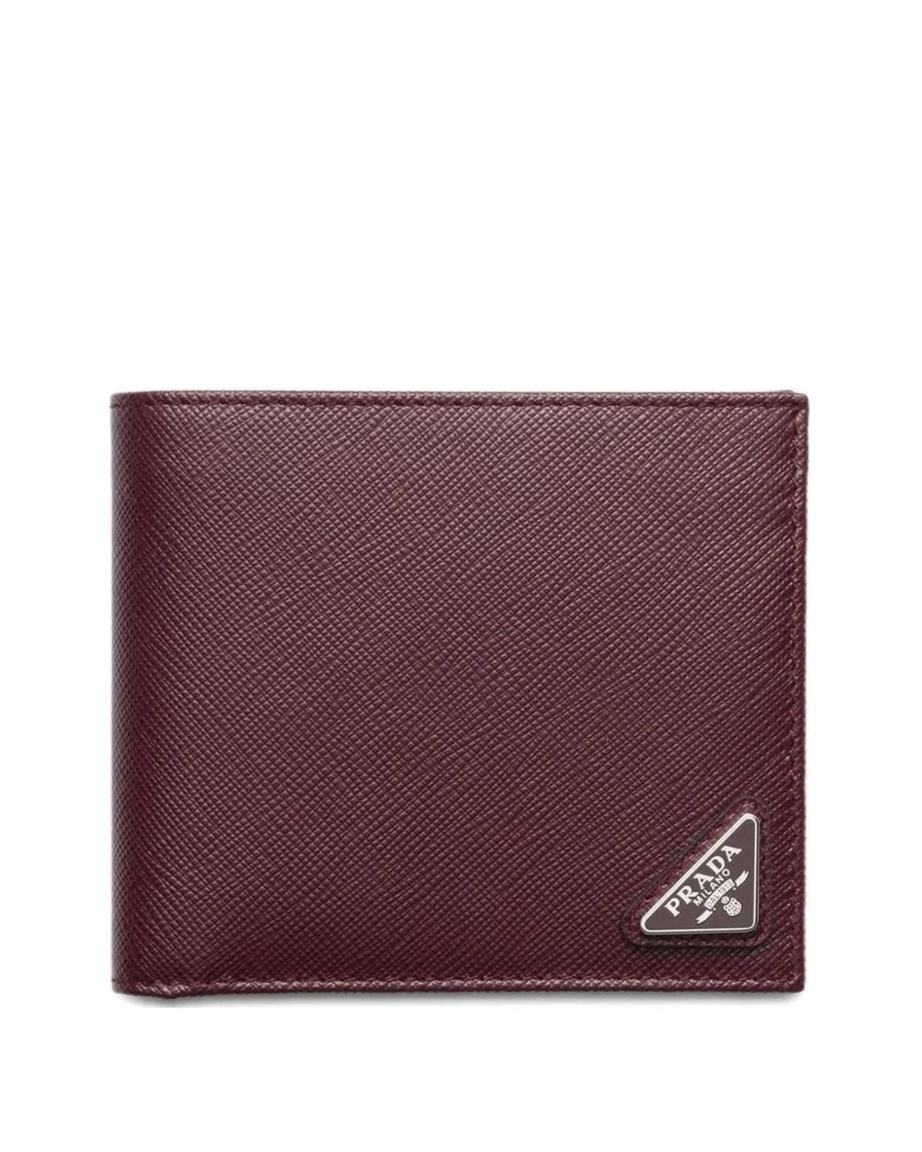 Portafoglio Con Logo di Prada in Purple da Uomo