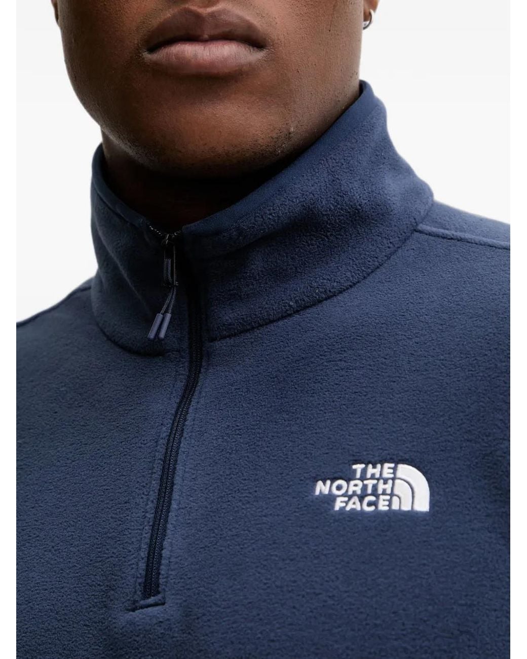 The North Face Blue Quarter-Zip Fleece Sweater for men
