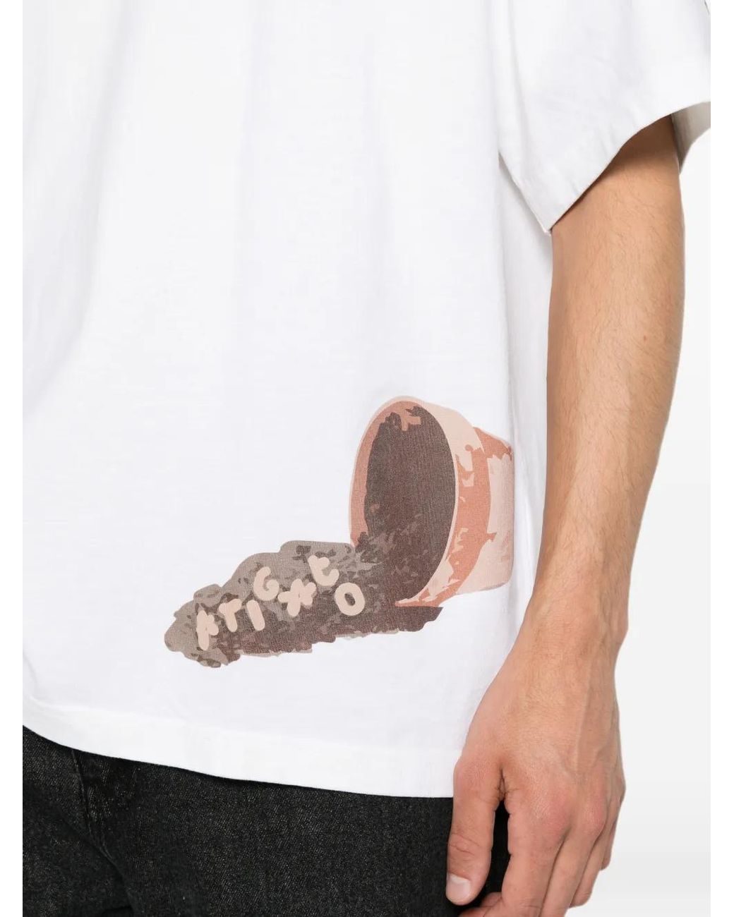 Axel Arigato White Fallen Graphic-Print Cotton T-Shirt for men