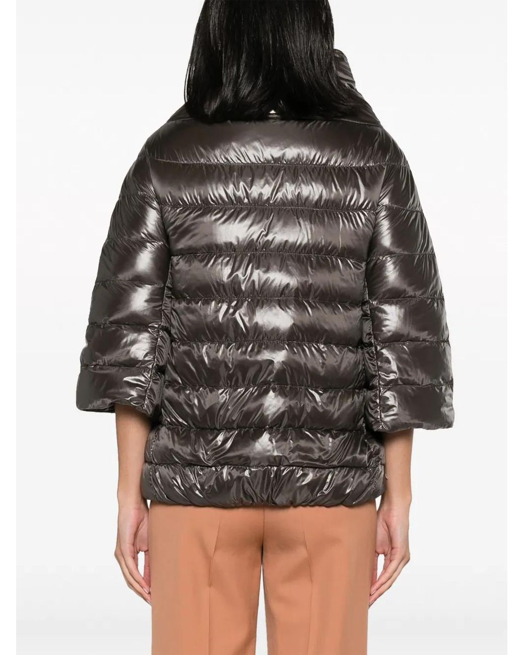 Herno Black Funnel-Neck Padded Jacket