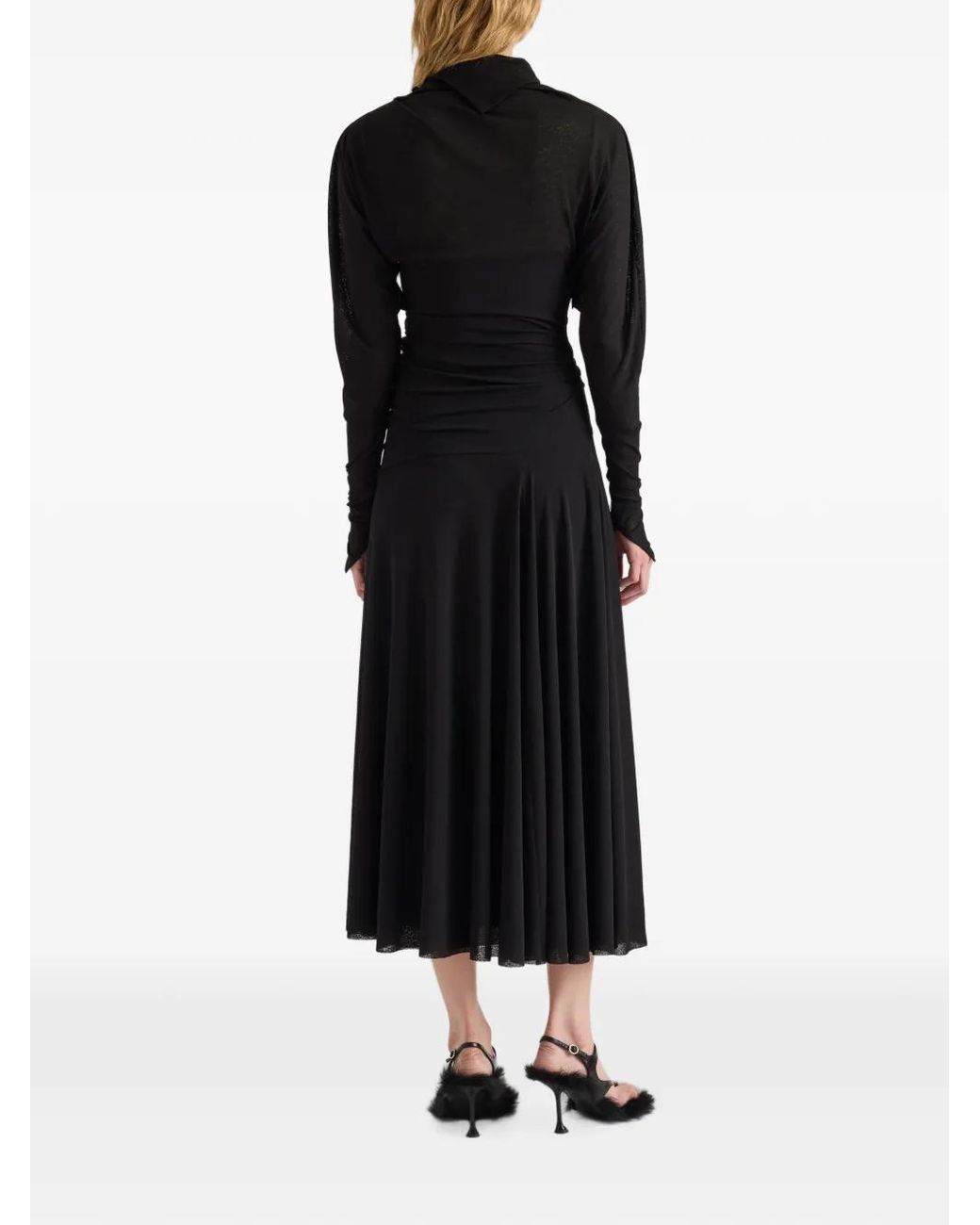 Proenza Schouler Black Golda Midi Dress