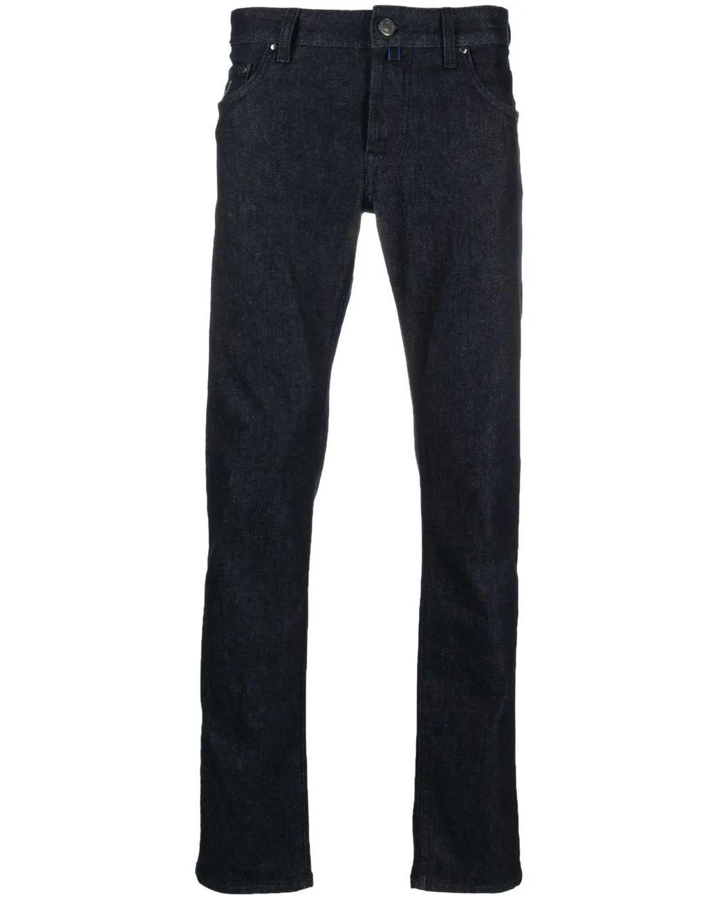 Jacob Cohen Blue Embroidered-Logo Straight-Leg Jeans for men
