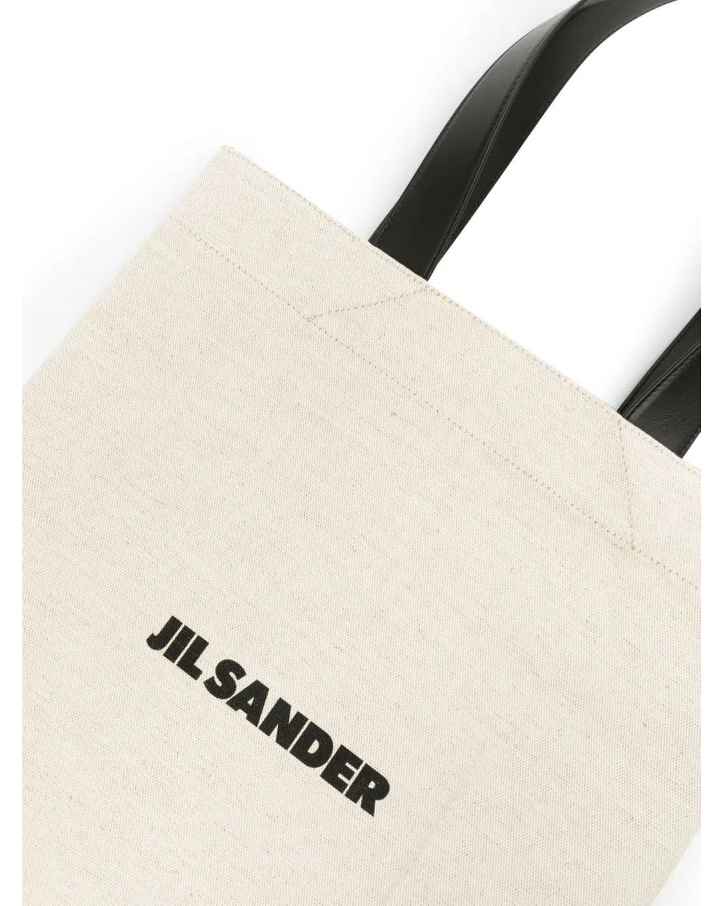 Jil Sander Natural Book Tote Linen Shopping Bag