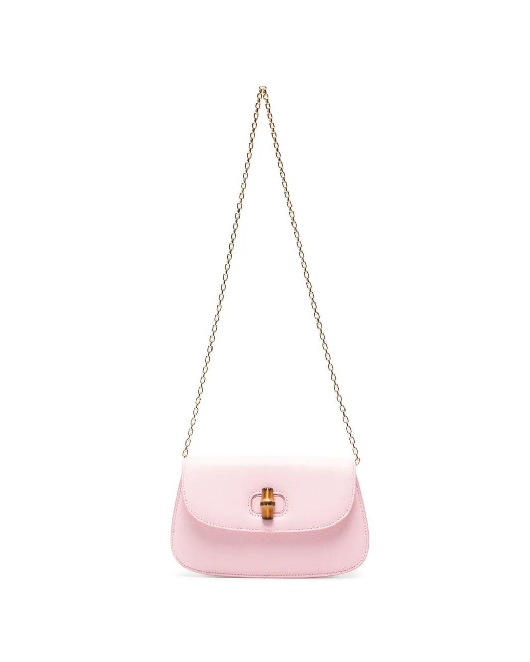 Gucci バンブー クラッチバッグ ピンク | Lyst