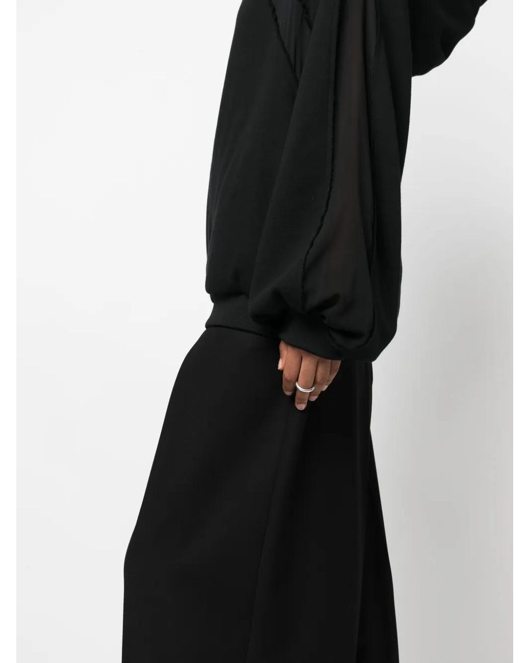 Tom Ford Black Panelled Zip-up Hoodie