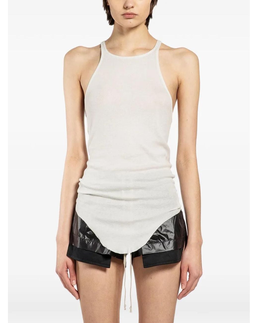 Rick Owens White Racer-Back Tank Top