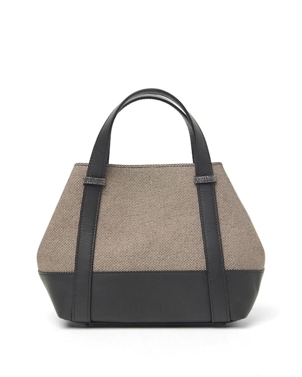 Peserico Gray Mini Tote Bag With Detachable Strap