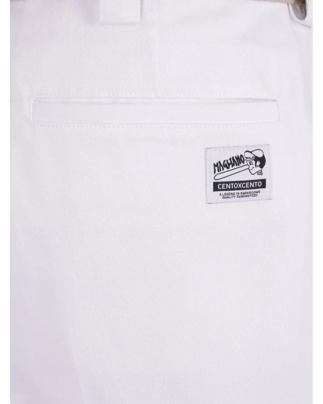 Magliano White Belted Trousers for men
