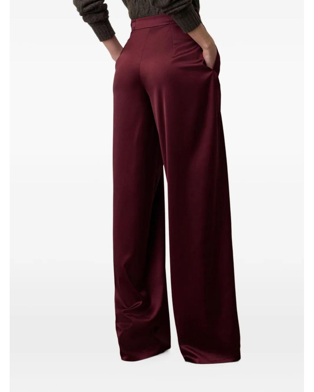 Ralph Lauren Purple Pleated Palazzo Trousers