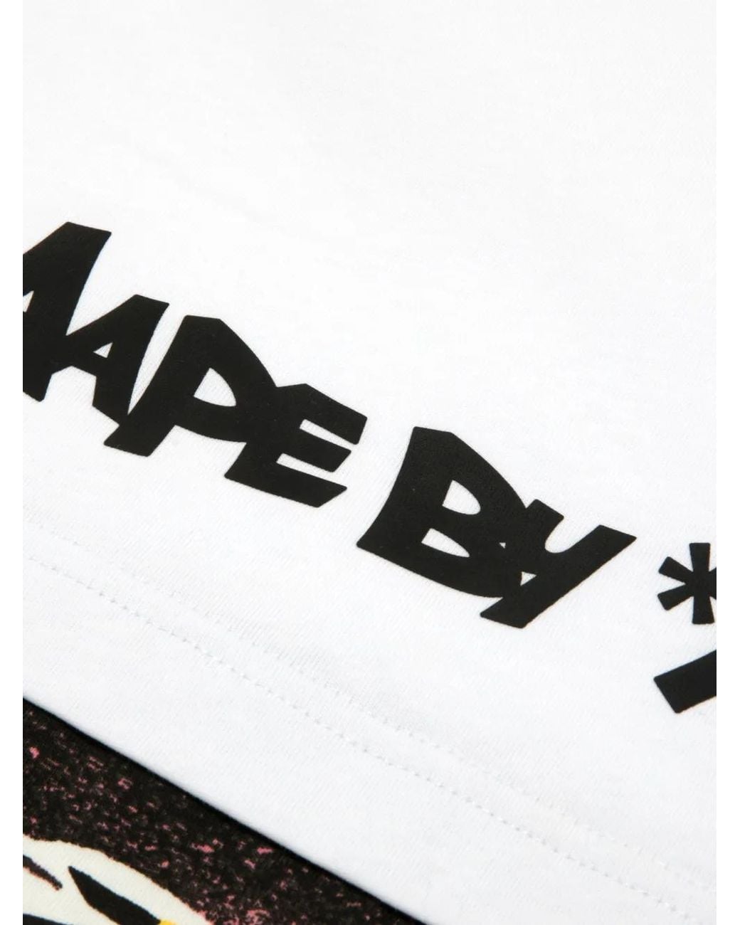 Aape By A Bathing Ape White Patch Trim T-Shirt for men