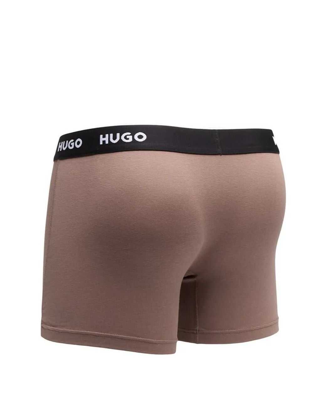 HUGO Black Logo-Waistband Boxer Briefs (Set Of Three) for men