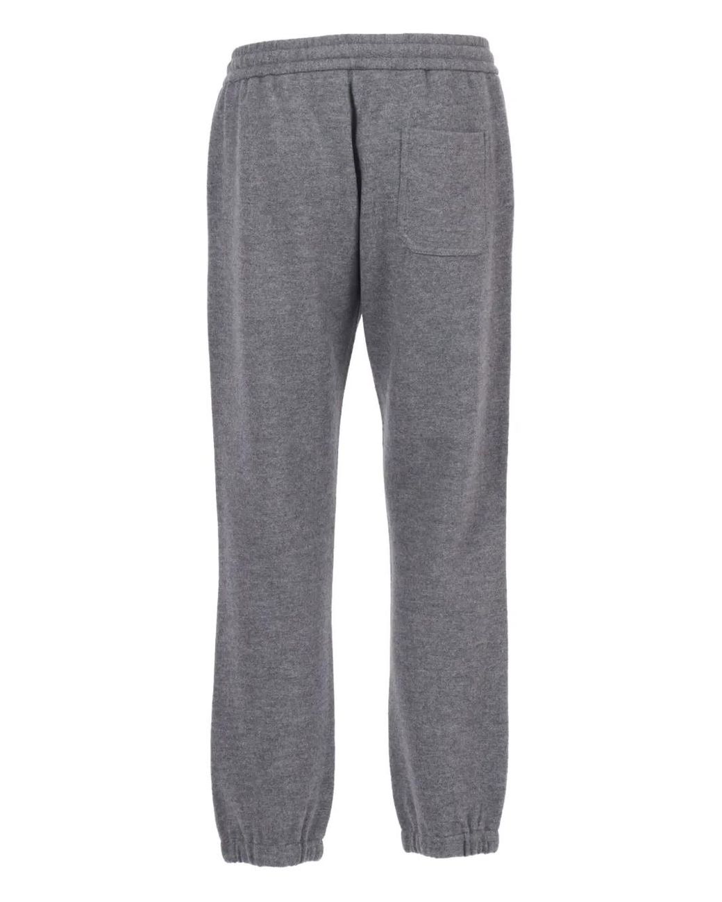 Circolo 1901 Gray Cuffed Wool Track Pants for men