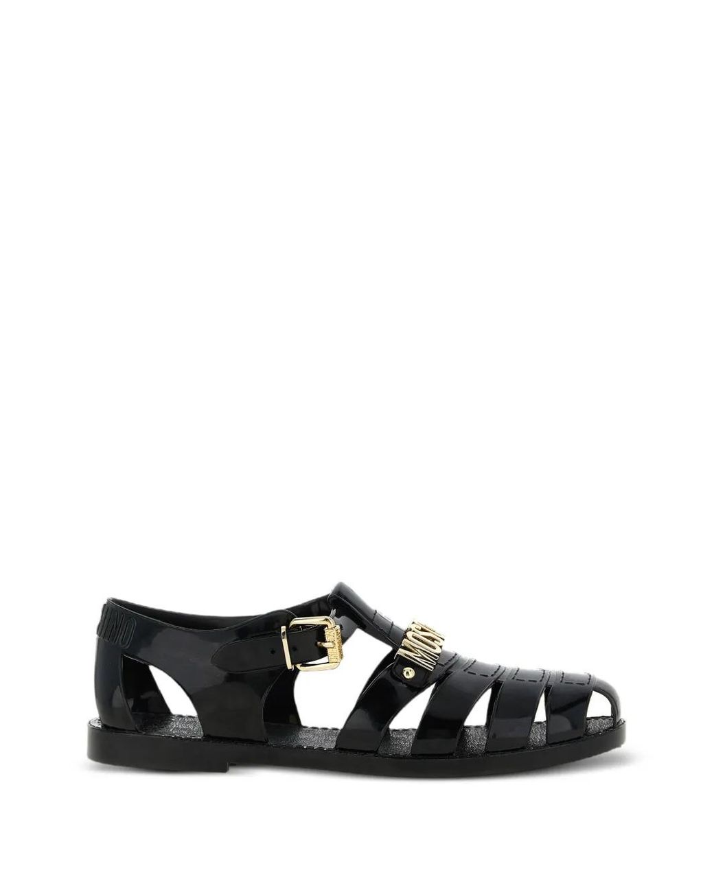 Moschino White Logo-Plaque Sandals for men