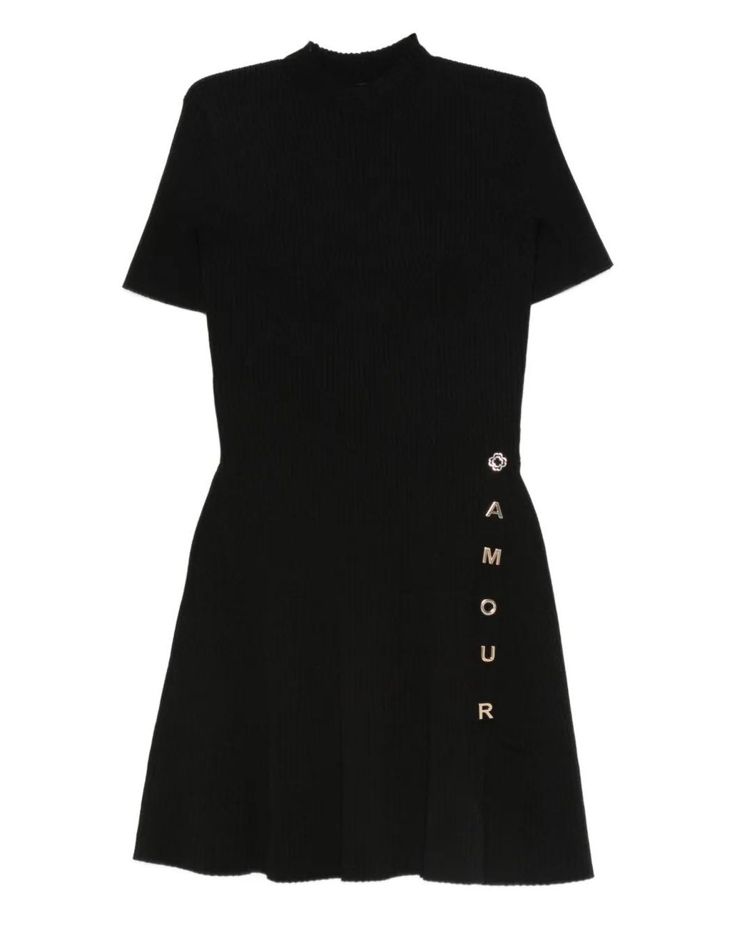 YOURS Plus Size Black Ribbed Mini Jumper Dress | Yours Clothing