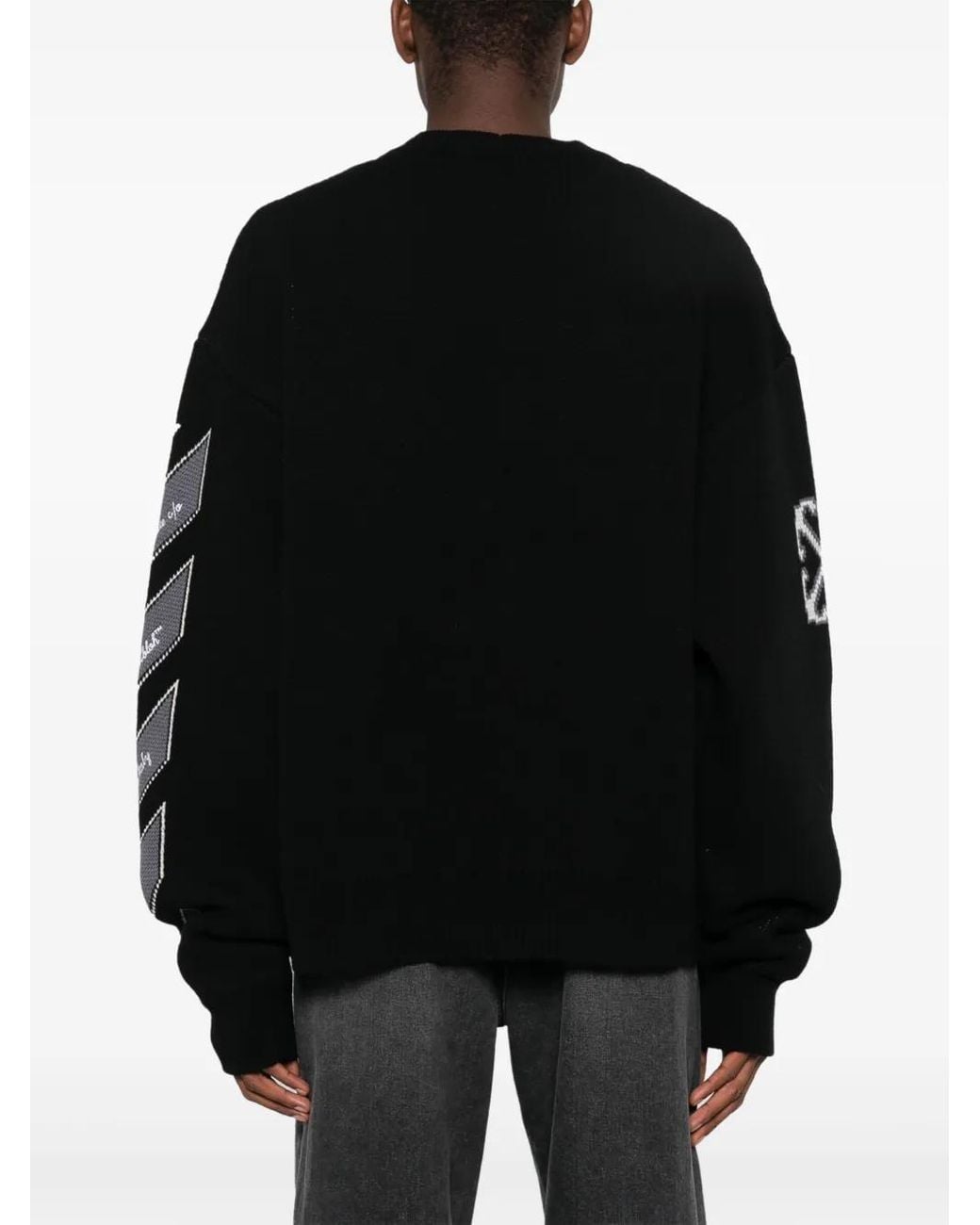 Off-White c/o Virgil Abloh Black Varsity Cardigan for men
