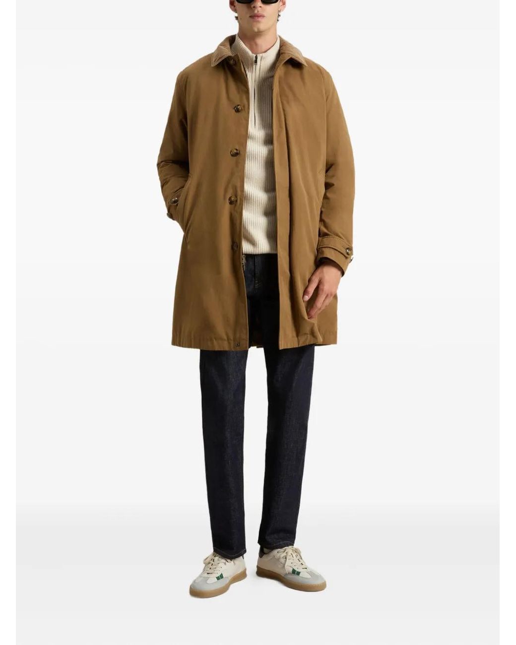 Woolrich Natural Long-Sleeve Padded Coat for men