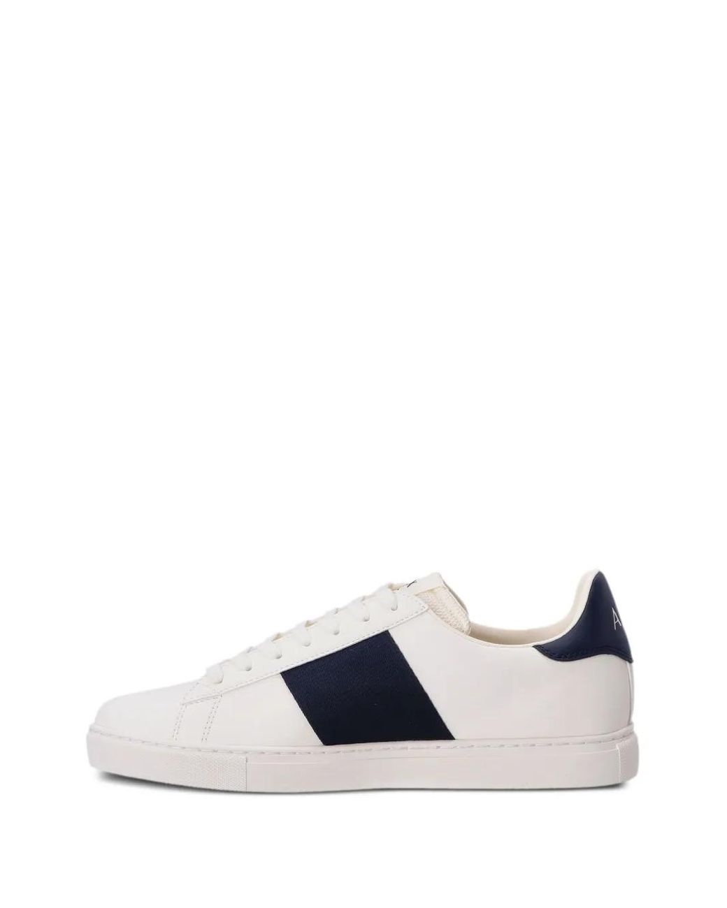 ARMANI EXCHANGE White Ax Lace-Up Sneakers for men