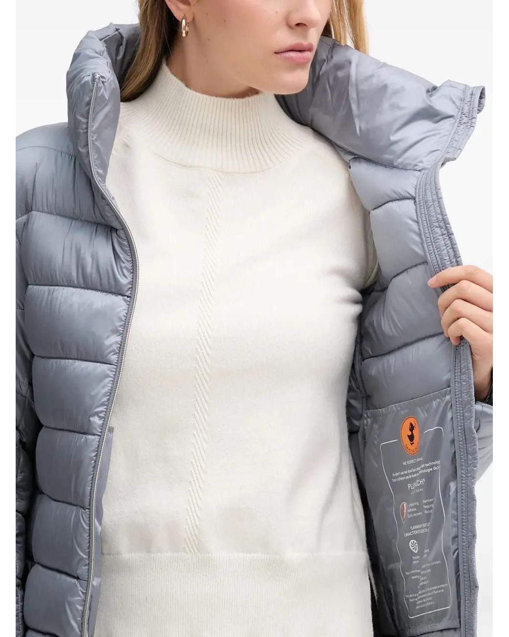 Save The Duck Gray Elsie Padded Jacket