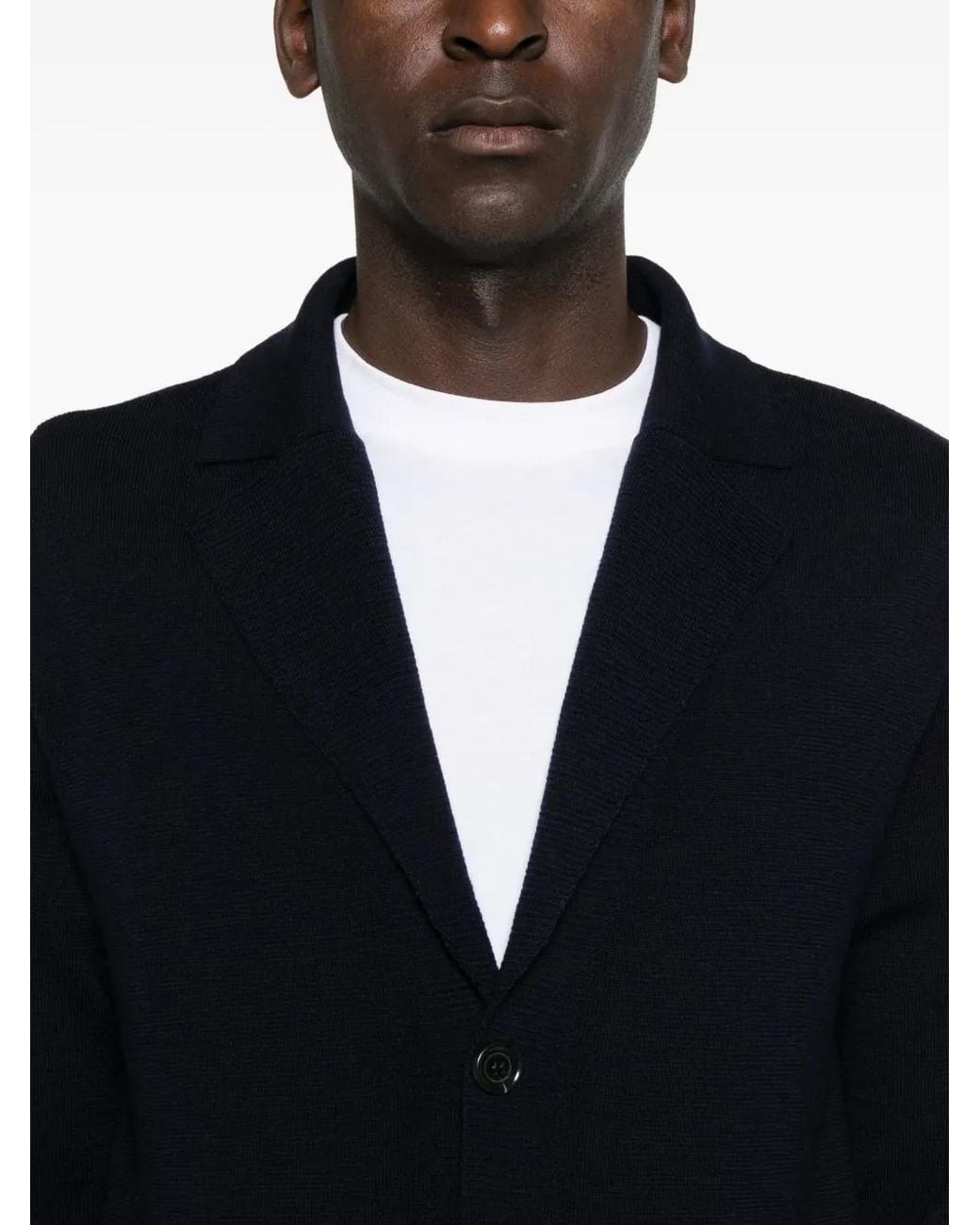 Daniele Fiesoli Black Buttoned Patch-Pockets Cardigan for men