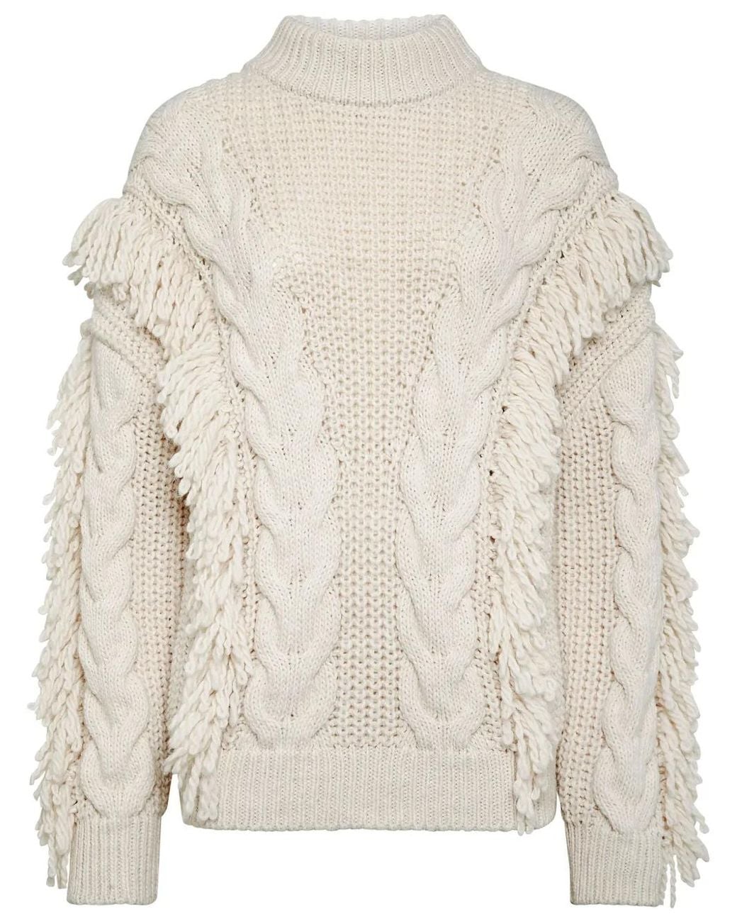 Philipp Plein White Skull-Embroidered Cable-Knit Jumper