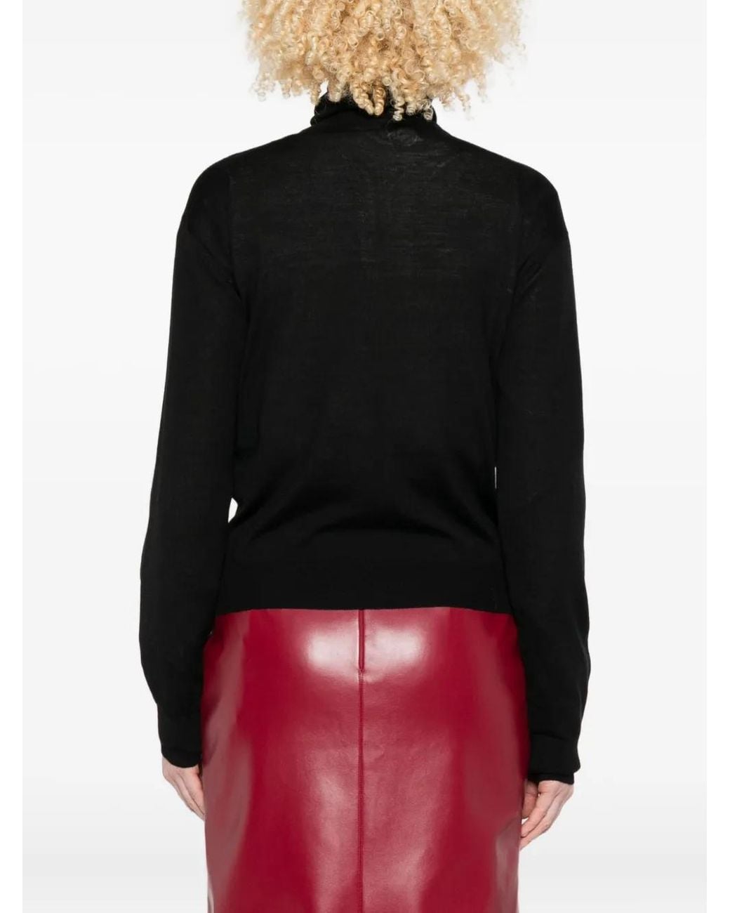 Saint Laurent Black Turtle-Neck Sweater