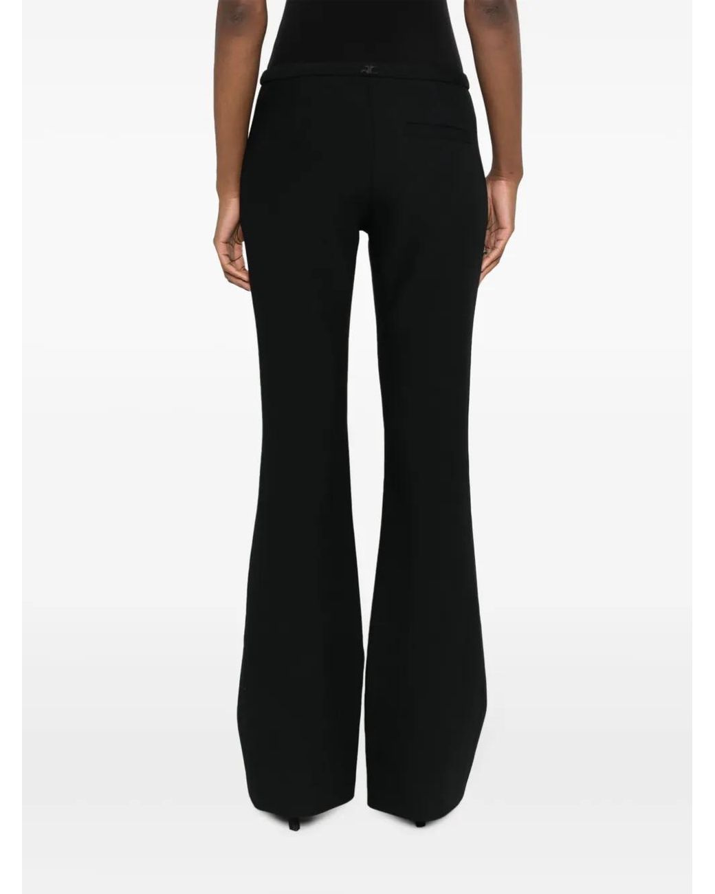 Courreges Flared Broek in het Black