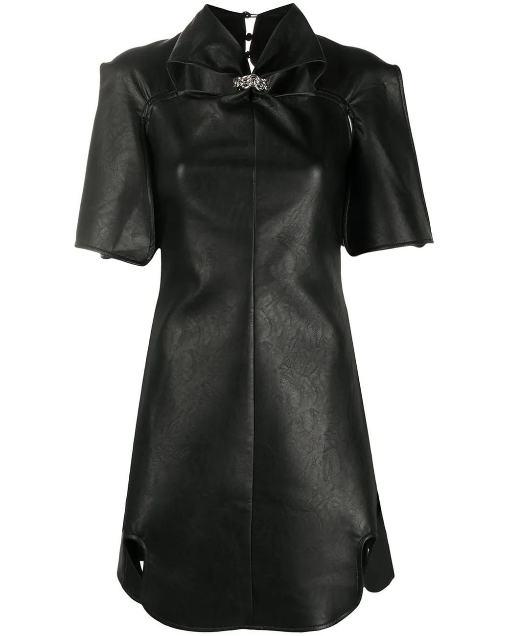Ellery Black Bora Bora Faux-Leather Dress