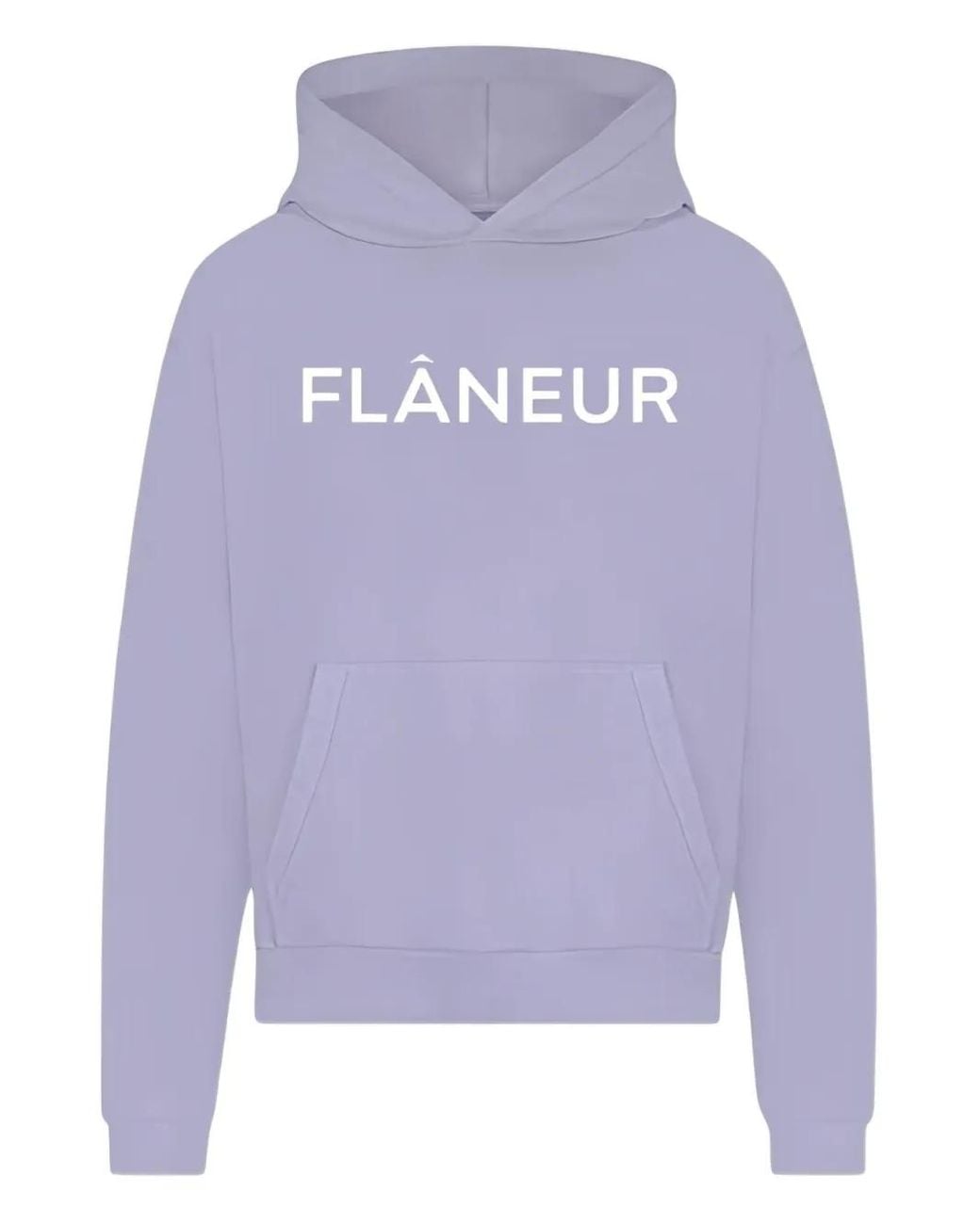 flâneur Blue Logo-Print Hoodie for men