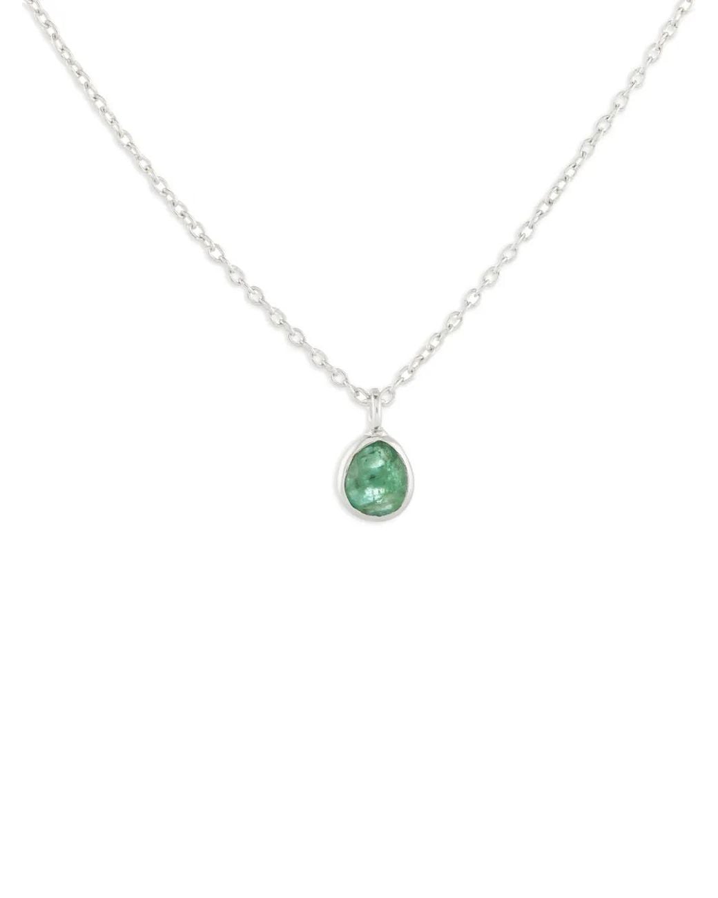 Auree Jewellery Metallic Mini Manhattan Emerald Necklace