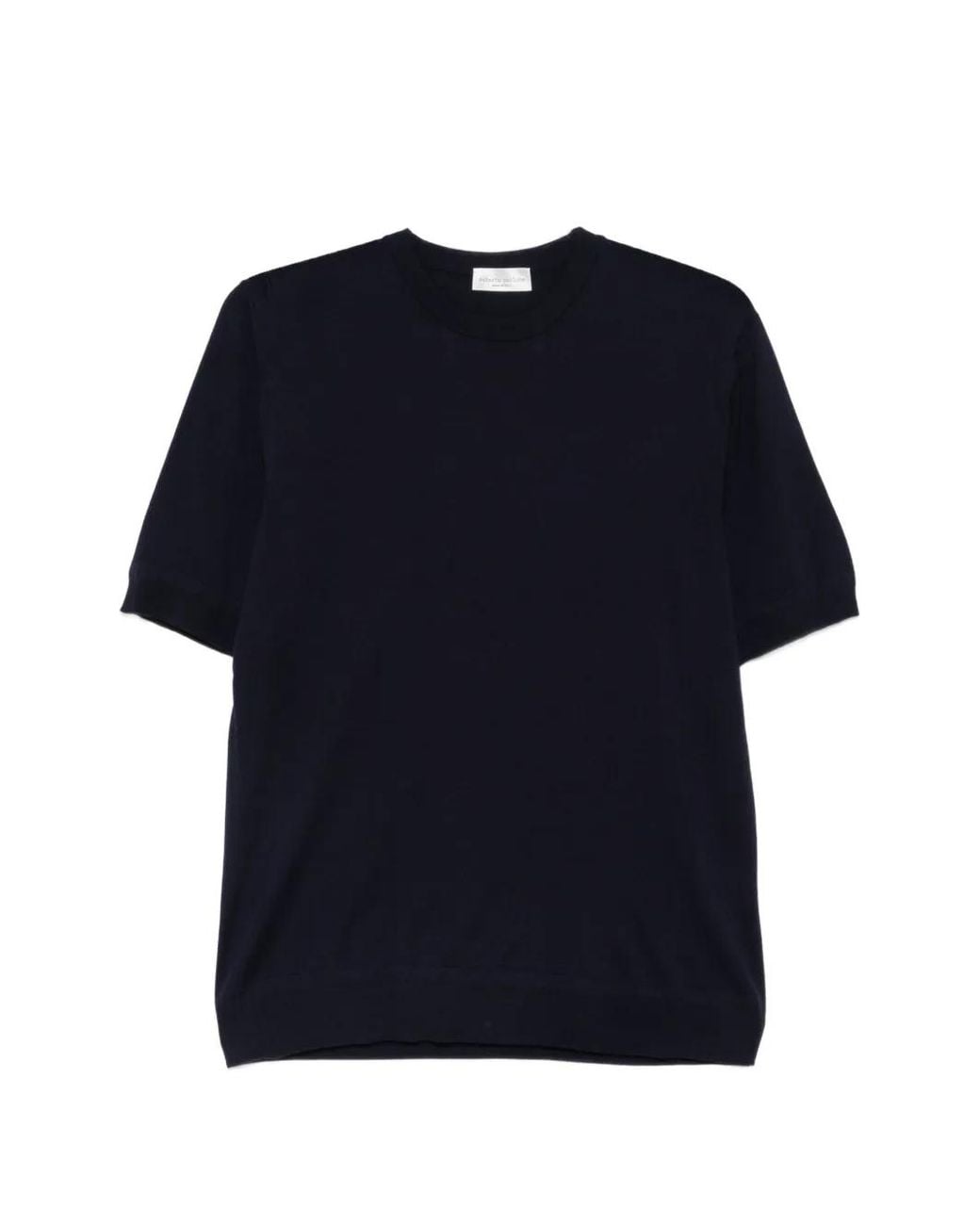 Roberto Collina Blue Short-Sleeve Crew-Neck T-Shirt for men