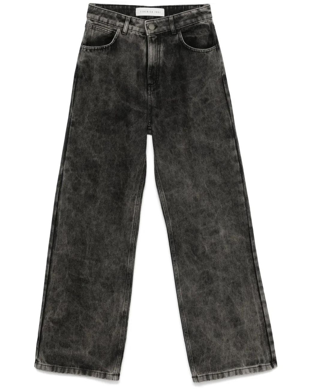 FEDERICA TOSI Gray Wide-Leg Jeans