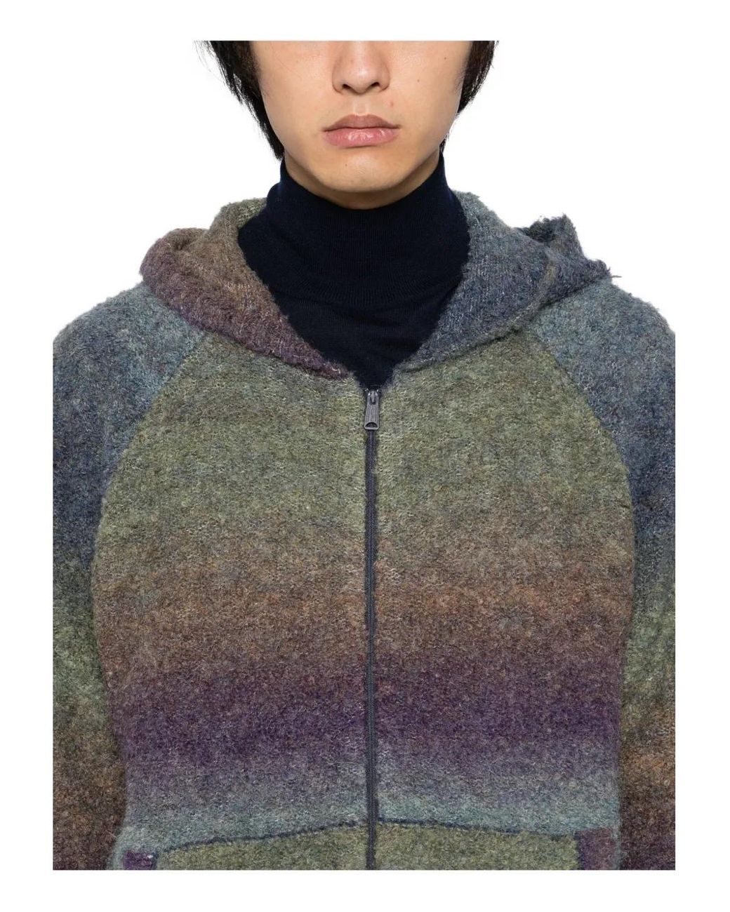 Izzue Gray Gradient-Effect Hoodies for men