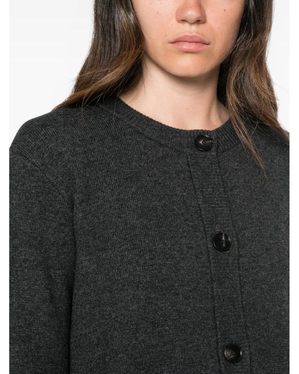 Liviana Conti Black Button-Up Patch-Pocket Cardigan
