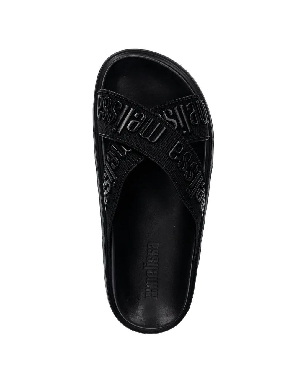 Melissa Black Cross M Lover Platform Slides
