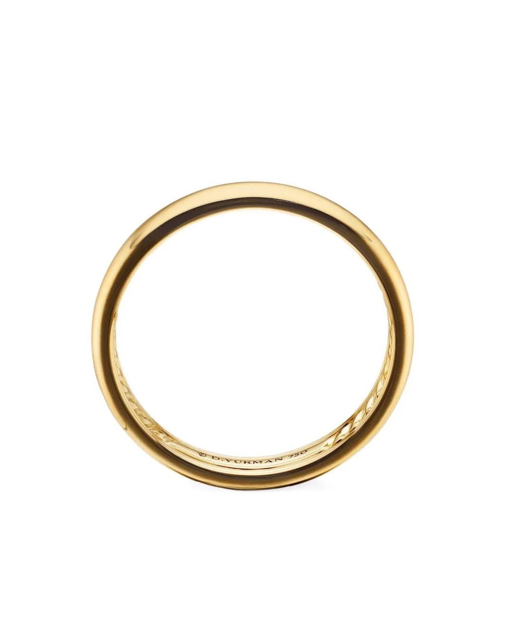 David Yurman White 18Kt Dy Classic Band Ring (3.5Mm) for men