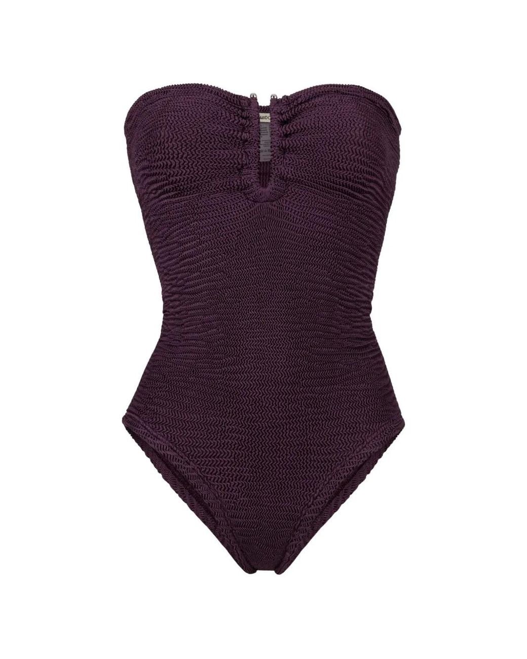 Paramidonna Purple Frida Crinkled Swimsuit