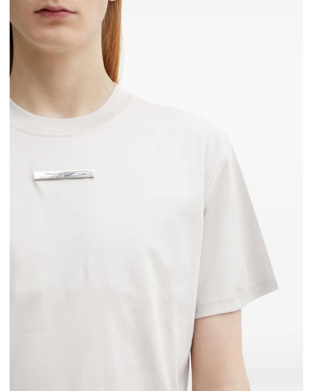 HELIOT EMIL White Logo-Plaque T-Shirt for men