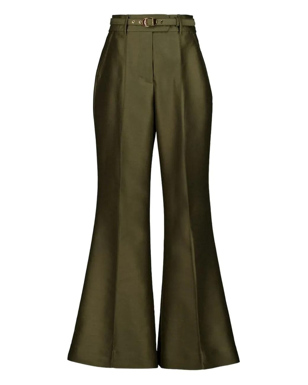 Zimmermann Green Rebellion Structured Flare Trousers