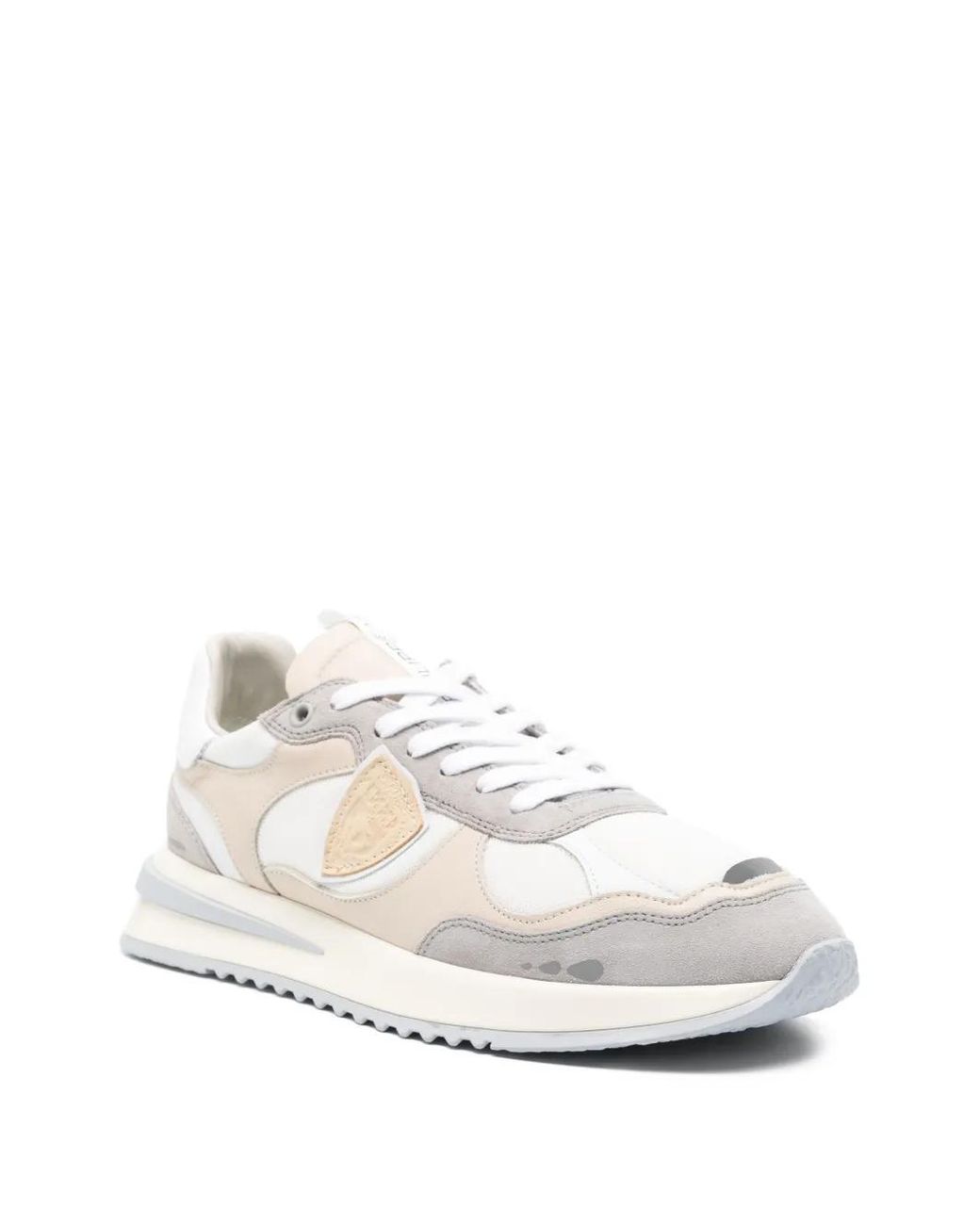 Philippe Model White Baskets À Patch Logo for men