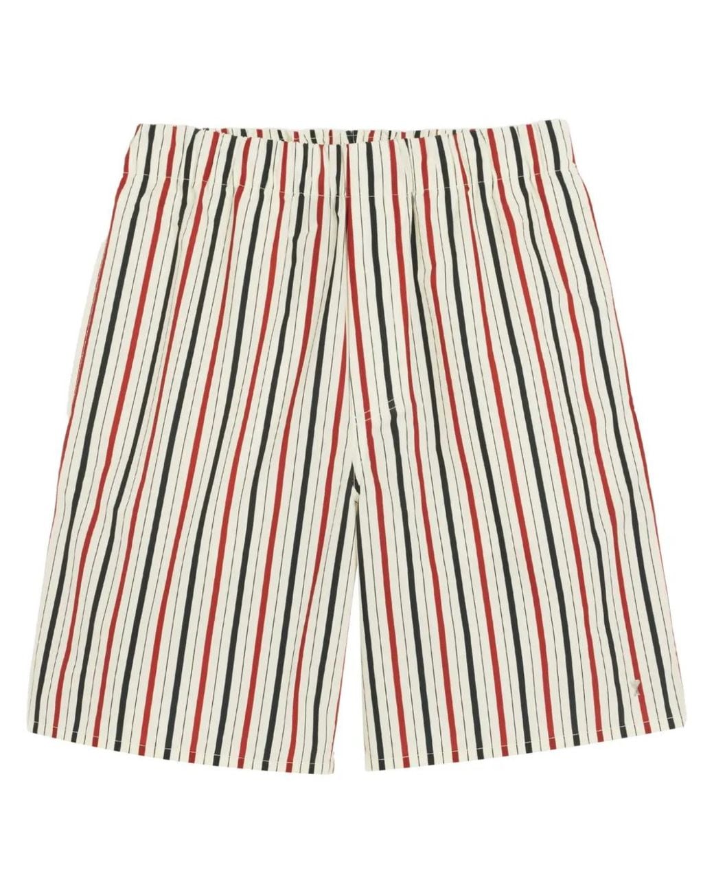 AMI Natural La Plage Ami Printed Mini Shorts