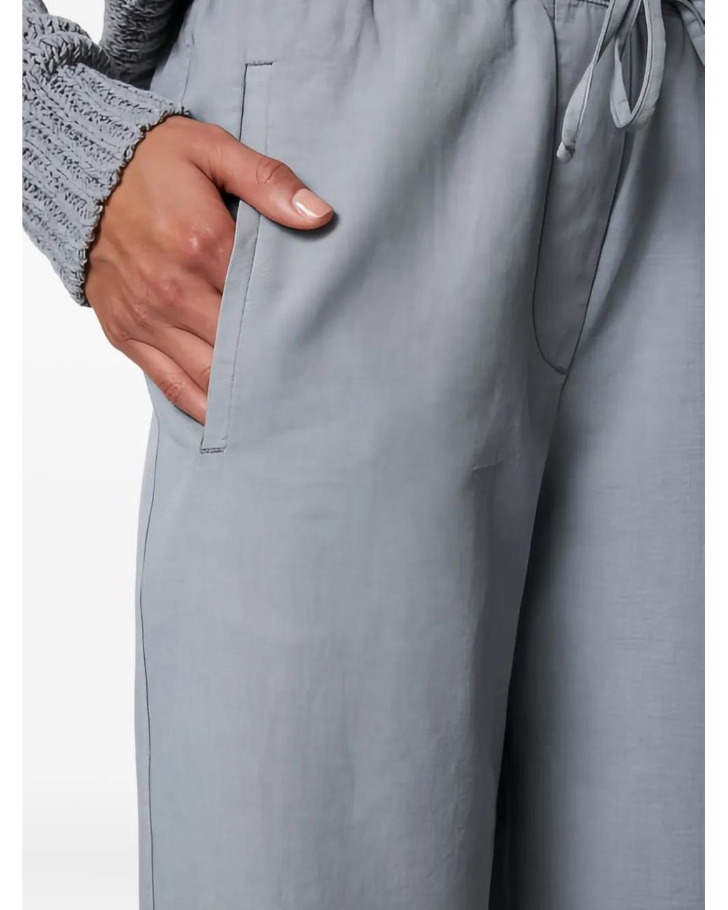Marc O' Polo Blue Drawstring Cropped Trousers