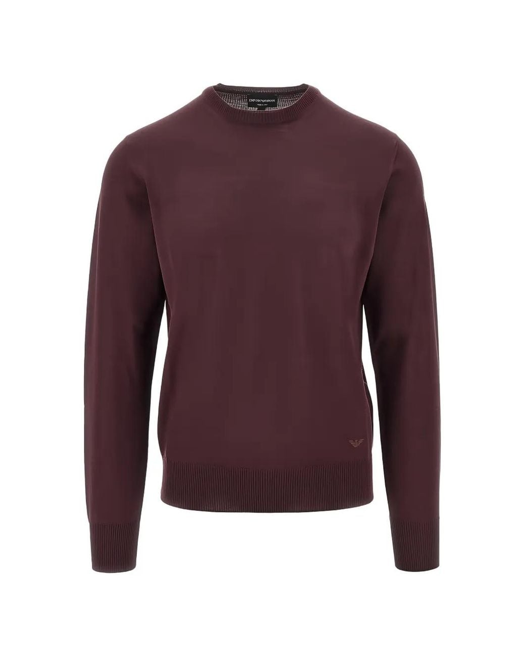 Emporio Armani Purple Essential Crew-Neck Pullover for men