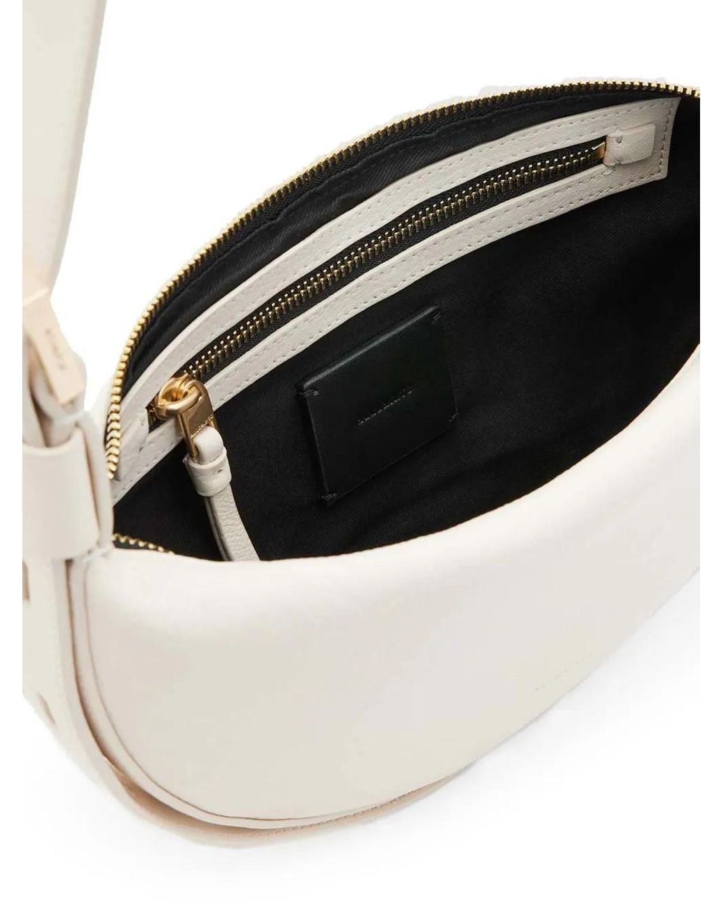 AllSaints White Half Moon Cross Body Bag