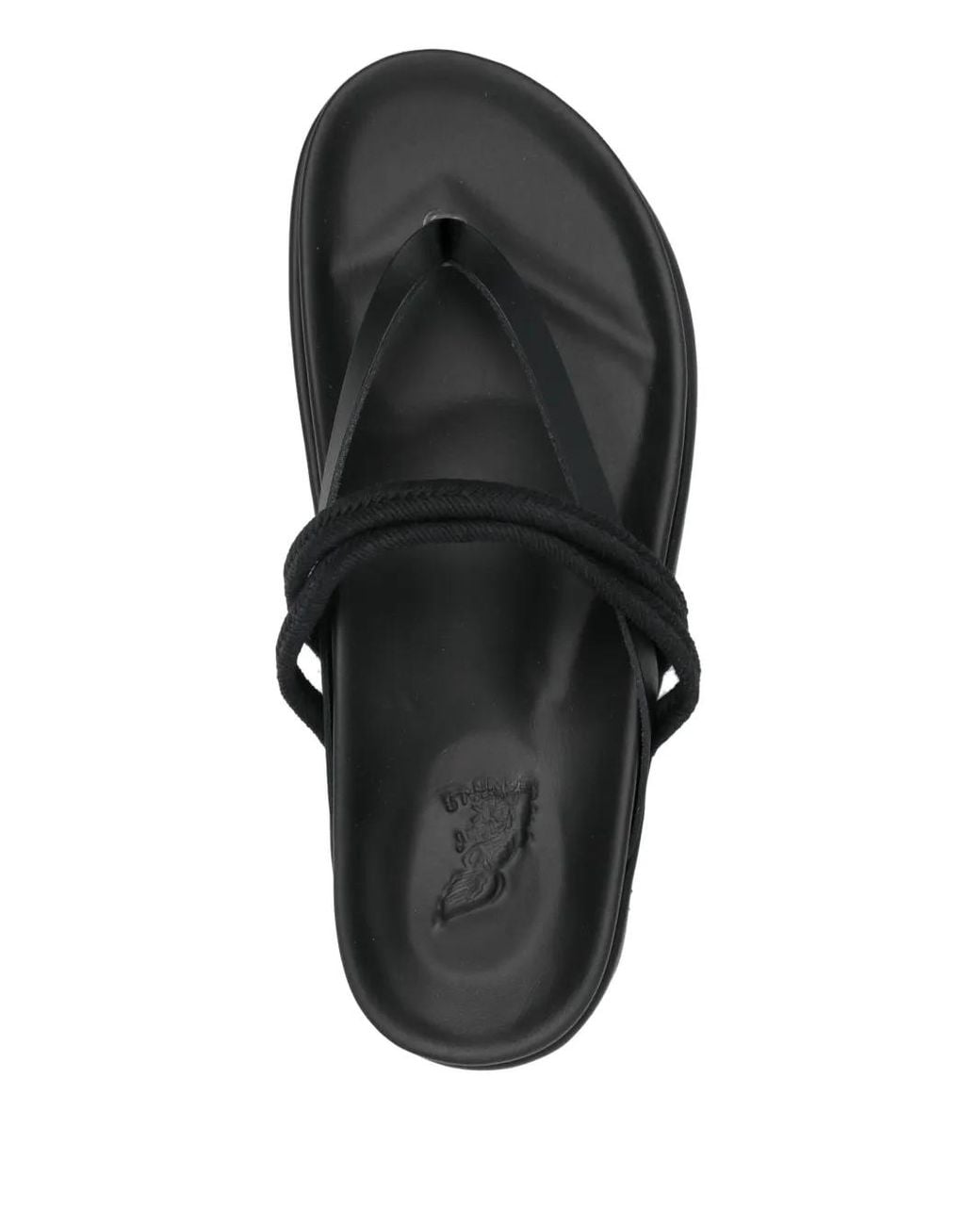 Ancient Greek Sandals Black Itea Leather Heeled Sandals