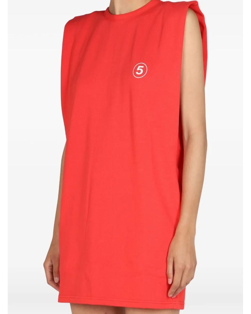 Department 5 Red Tenax Sleeveless Mini Dress