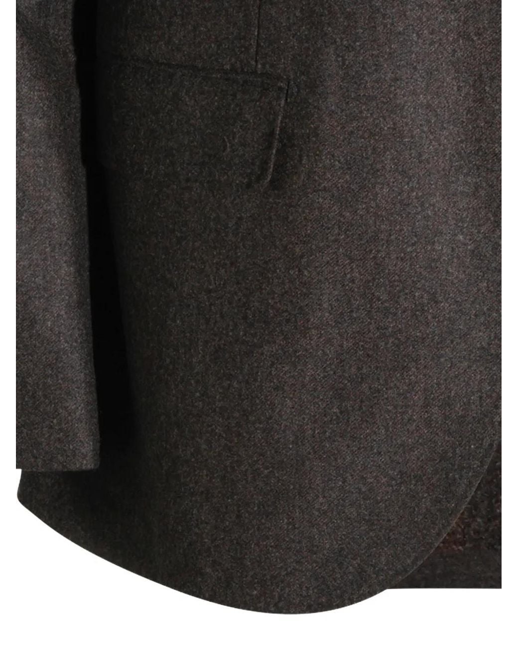 Brunello Cucinelli Black Single-Breasted Wool Blazer for men