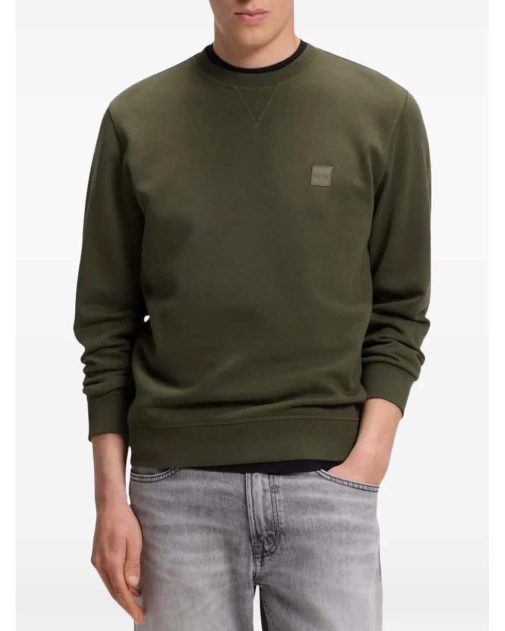 Boss Green Logo-Patch Sweatshirt for men