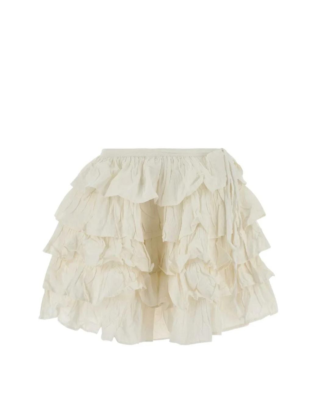 GIMAGUAS White Ulla Ruffled Mini Skirt