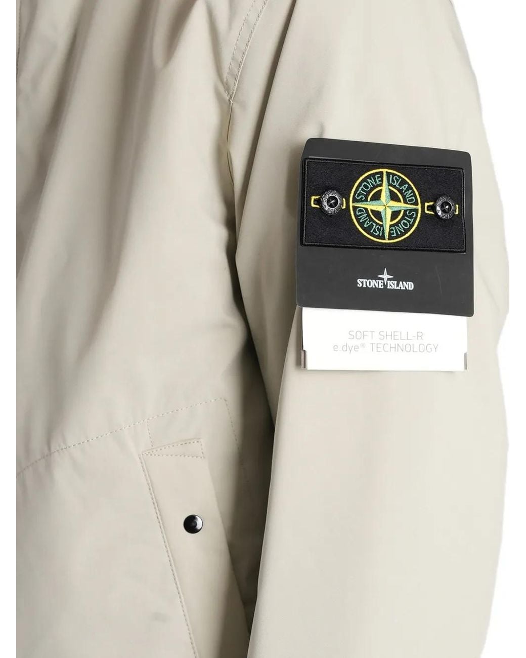 Stone Island Gray 4100108 Soft Shell-R_E.Dye Technology Hooded Jacket With Wind- And Water-Resistant Membrane for men